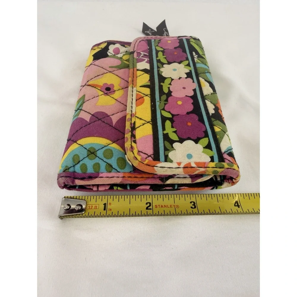 Vera Bradley Va Va Bloom Euro Wallet Trifold Quilted Floral Organizer - Picture 11 of 11